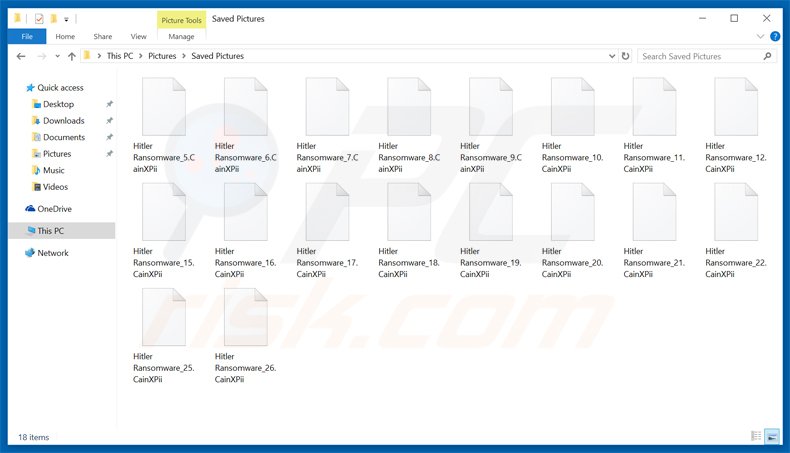 variante mise à jour du ransomware Hitler - fichiers cryptés