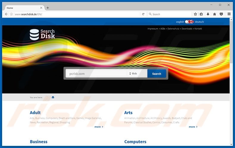 Pirate de navigateur searchdisk.de 