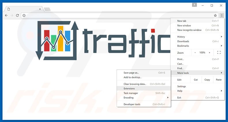Suppression des publicités Traffic Exchange  dans Google Chrome étape 1