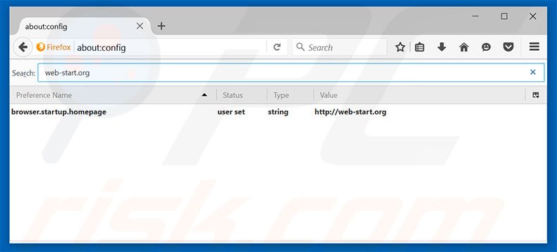Suppression du moteur de recherche par défaut de web-start.org dans Mozilla Firefox 