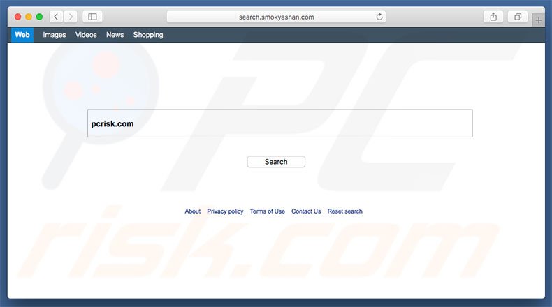 Pirate de navigateur search.smokyashan.com sur un ordinateur Mac
