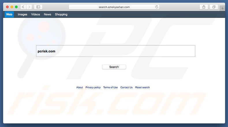 Pirate de navigateur search.smokyashan.com sur un ordinateur Mac