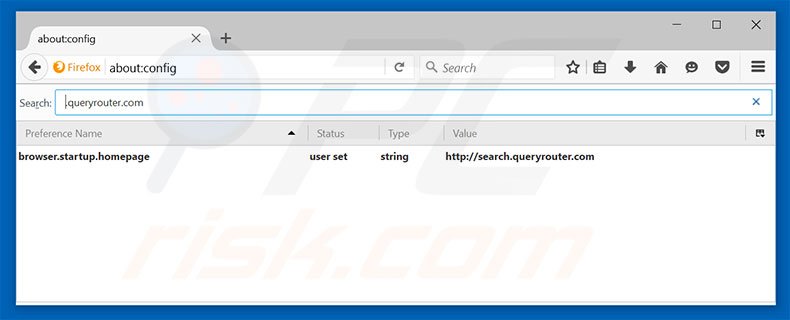Suppression du moteur de recherche par défaut de search.queryrouter.com dans Mozilla Firefox 
