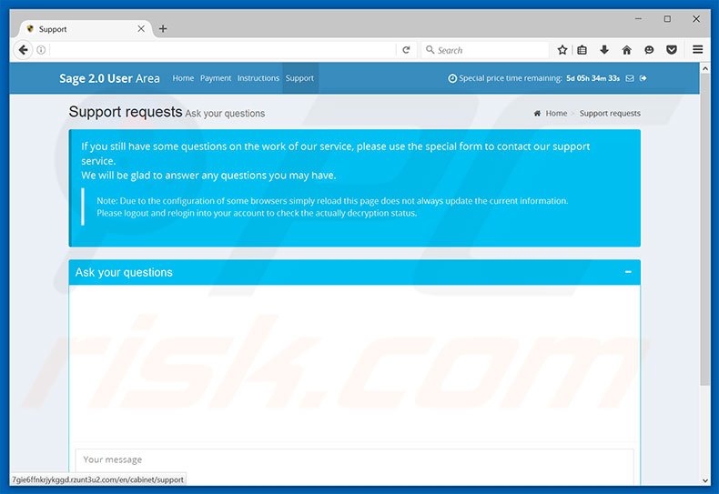 Soutien du site web de Sage 2.0 
