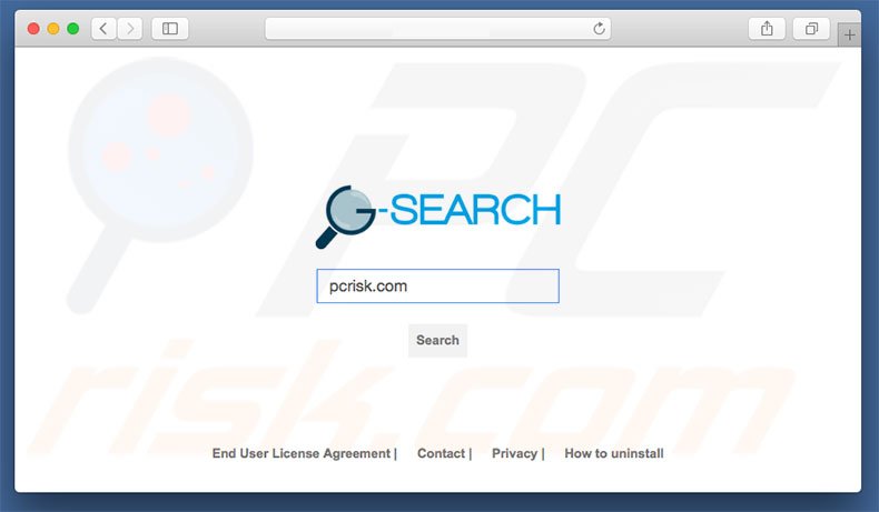 Pirate de navigateur g-search.pro sur un ordinateur Mac 