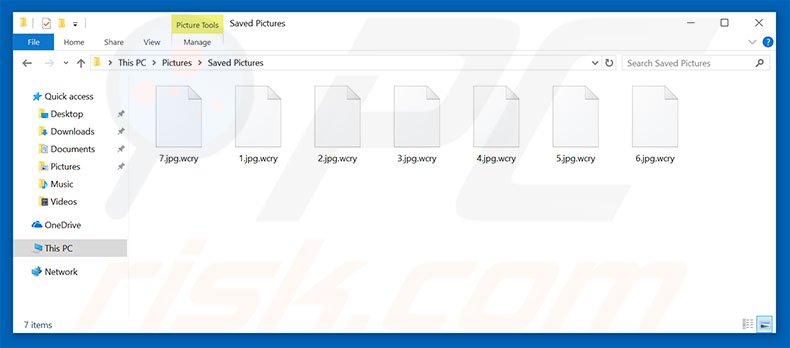 Fichiers encryptés par Wcry