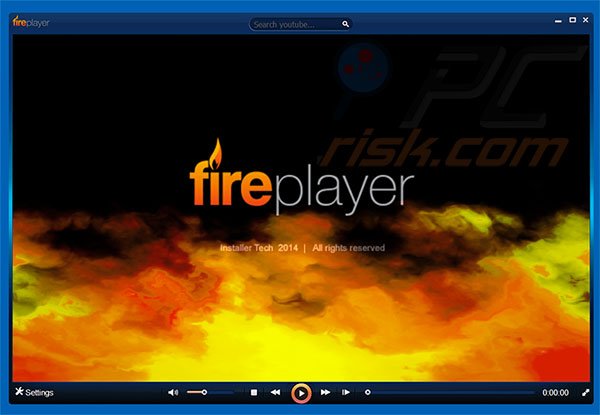 Screenshot of FirePlayer adware