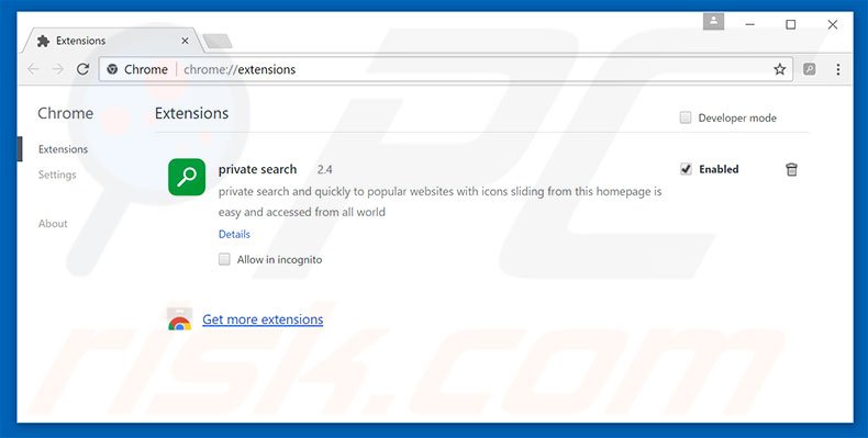 Suppression des extensions reliées à searchlock.com dans Google Chrome 