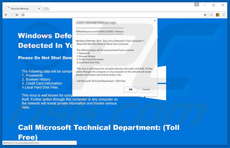 Fausse erreur de Windows Defender Alert