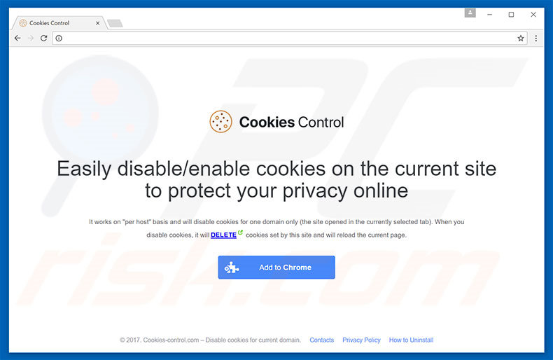 Logiciel de publicité Cookies Control 