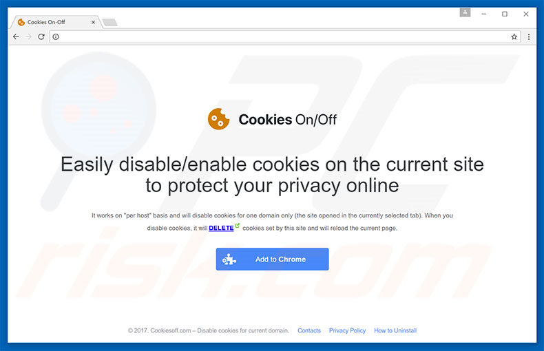 Logiciel de publicité Cookies On-Off