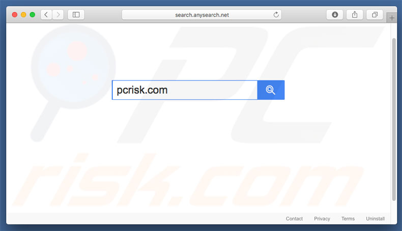 Pirate de navigateur search.anysearch.net sur un ordinateur Mac