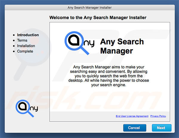 Installateur décevant utilisé pour publiciser search.anysearch.net