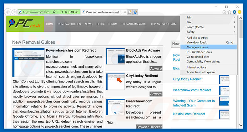 Suppression des publicités Microsoft System Security Alert dans Internet Explorer étape 1