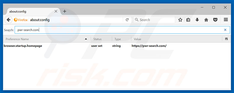 Suppression du moteur de recherche par défaut de pwr-search.com dans Mozilla Firefox