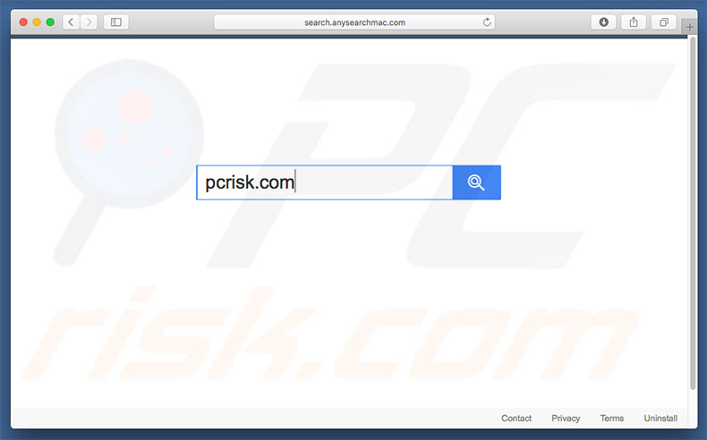 Pirate de navigateur search.anysearchmac.com sur un ordinateur Mac 