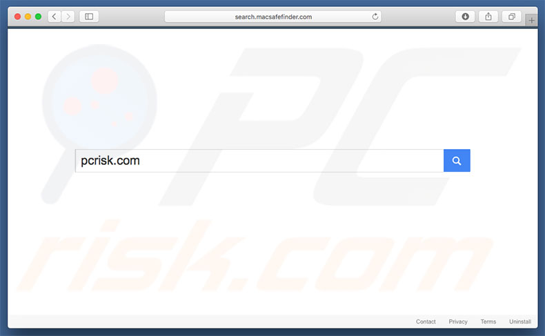 Pirate de navigateur search.macsafefinder.com sur un ordinateur Mac 