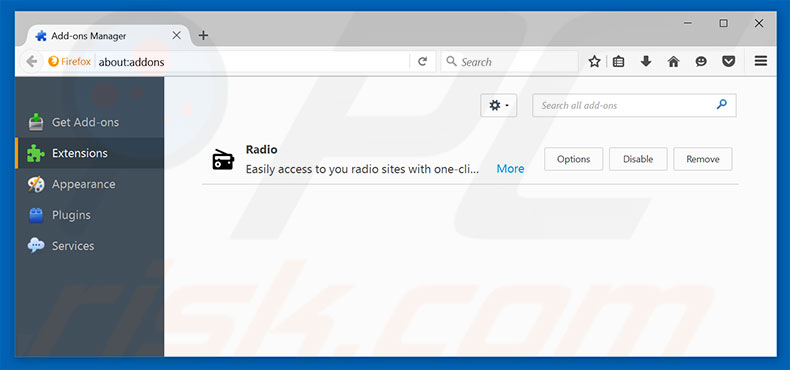 Suppression des publicités Search My Tabs dans Mozilla Firefox étape 2