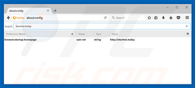 Suppression du moteur de recherche par défaut de startme.today dans Mozilla Firefox 
