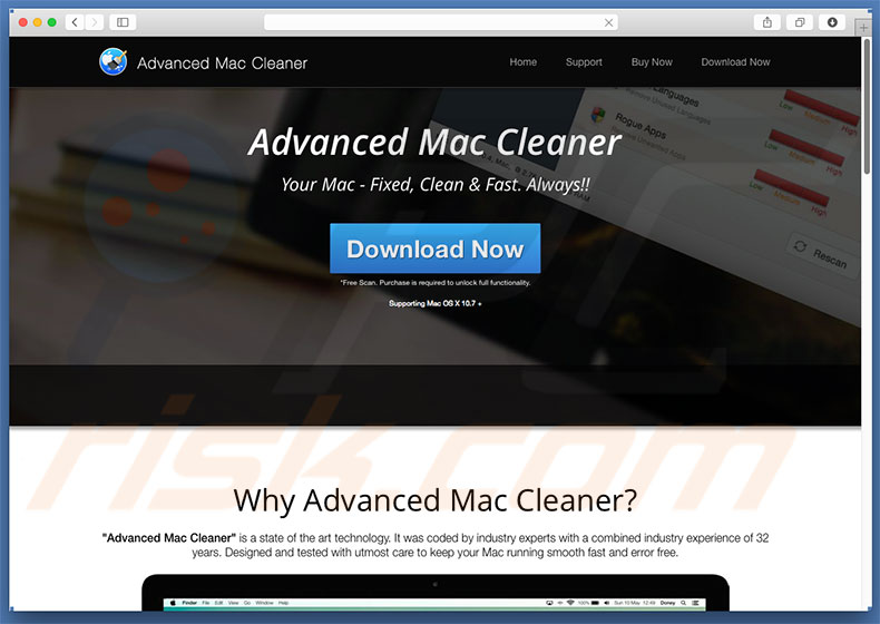 Logiciel de publicité Advanced Mac Cleaner 