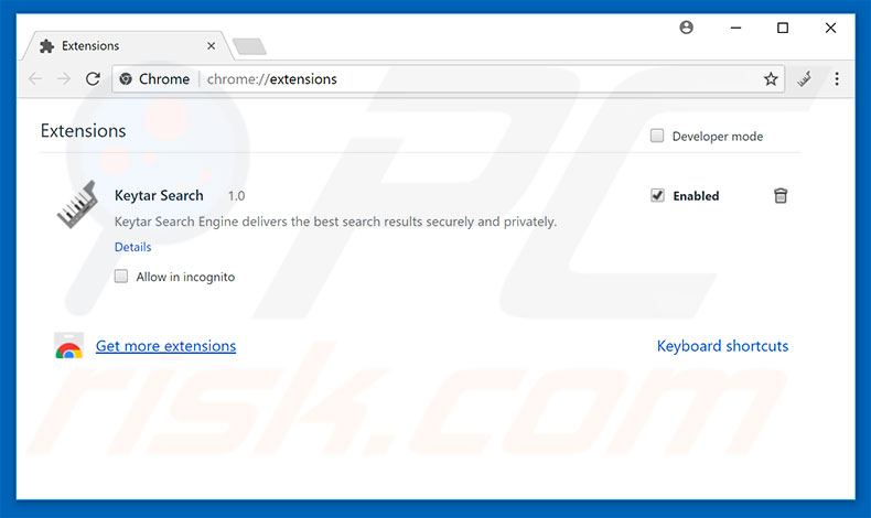 Suppression des extensions reliées à ampxsearch.com dans Google Chrome 