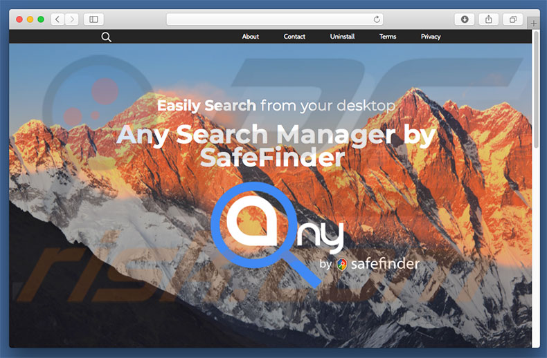 Site web décevant utilisé pour publiciser search.anysearchmanager.com