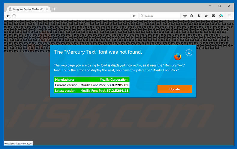 Variante The Mercury Text Font Was Not Found de Mozilla Firefox 
