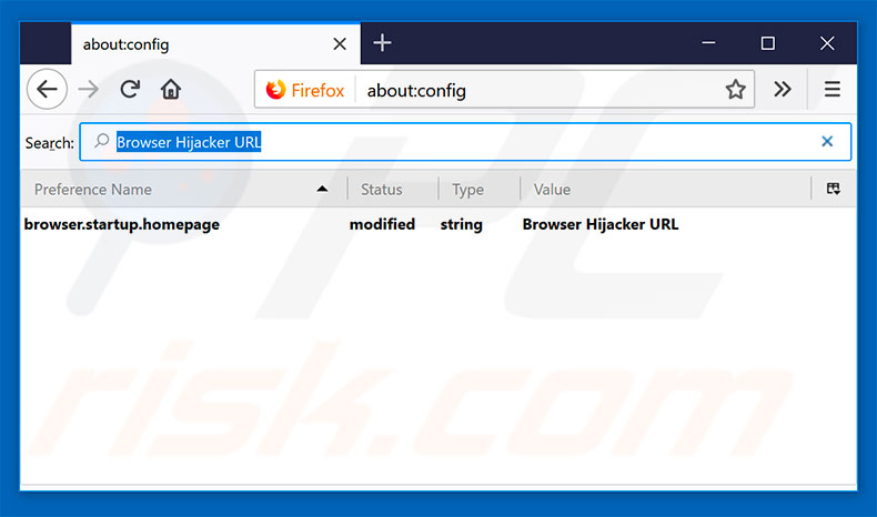 Suppression du moteur de recherche par défaut du pirate de navigateur dans Mozilla Firefox 