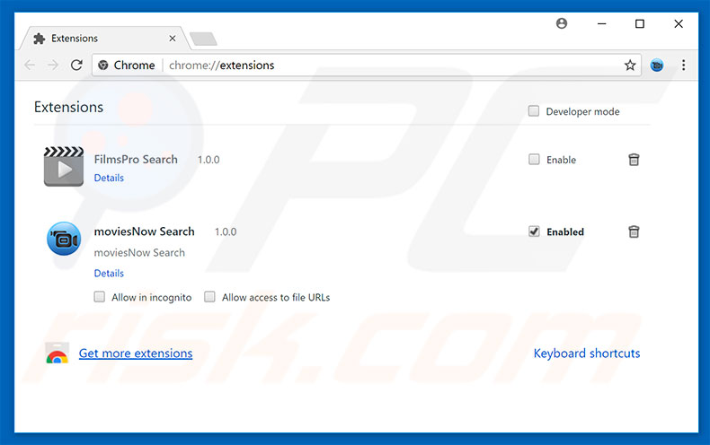 Suppression des publicités Firefox Requires A Manual Update dans Google Chrome étape 2