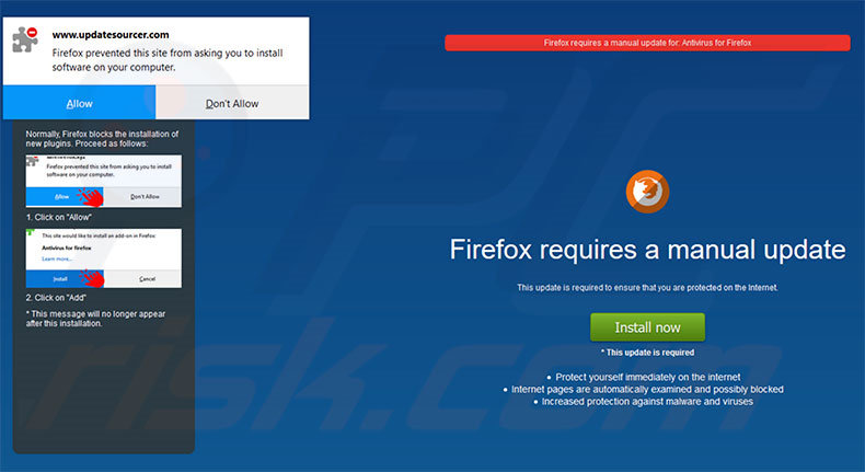 Affichage plein écran de Firefox Requires A Manual Update 