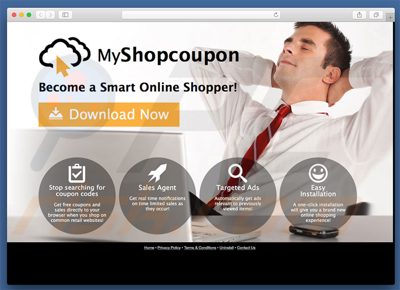 Logiciel de publicité MyShopcoupon 