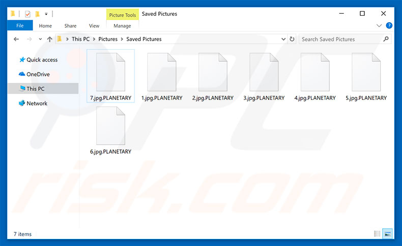 Fichiers encryptés par PLANETARY