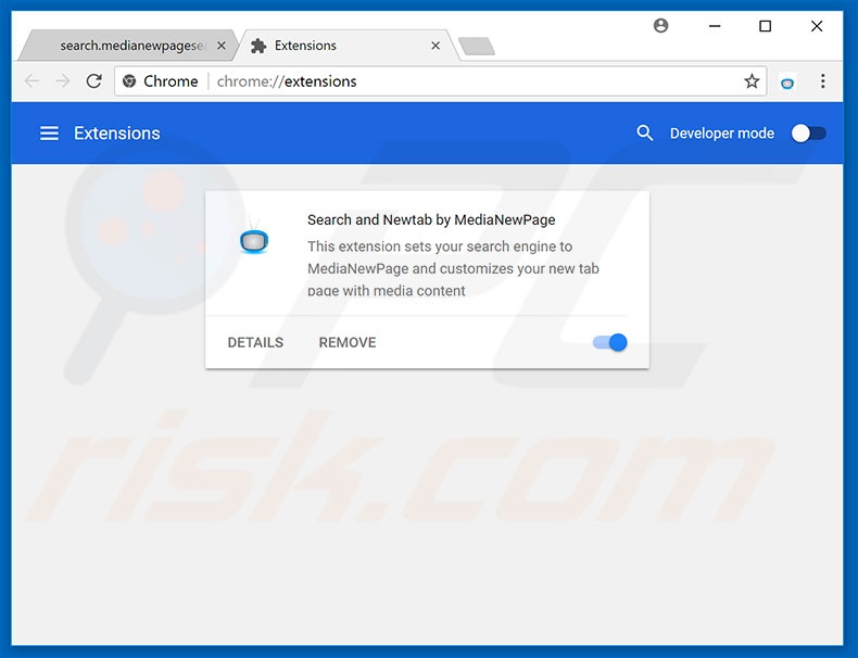 Suppression des extensions reliées à go.paradiskus.com dans Google Chrome 