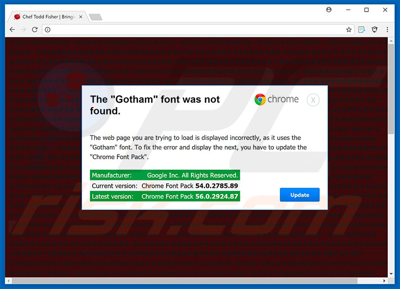 The Gotham Font Was Not Found dans Google Chrome étape 1