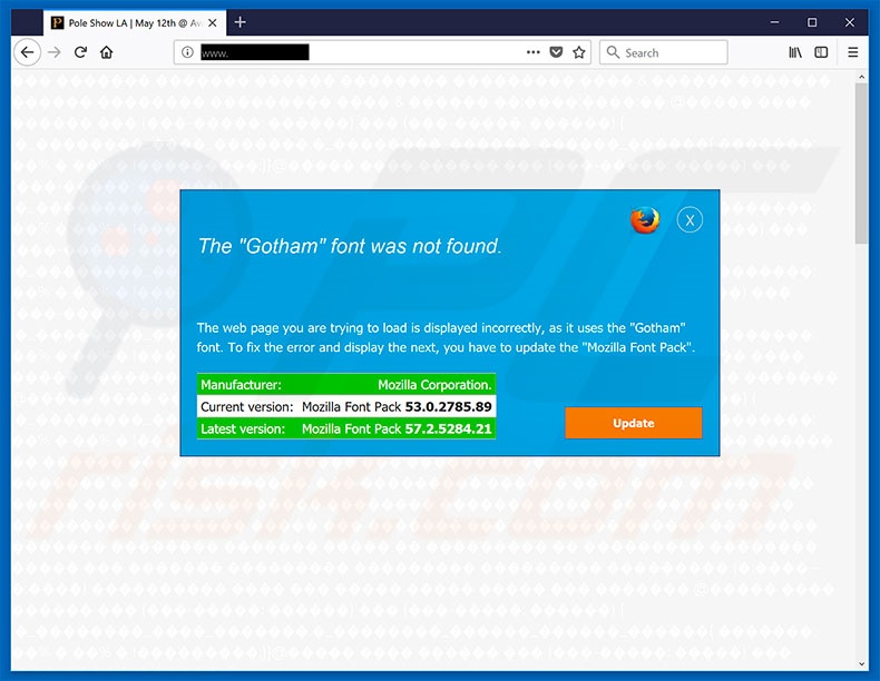 The Gotham Font Was Not Found dans Mozilla Firefox étape 1