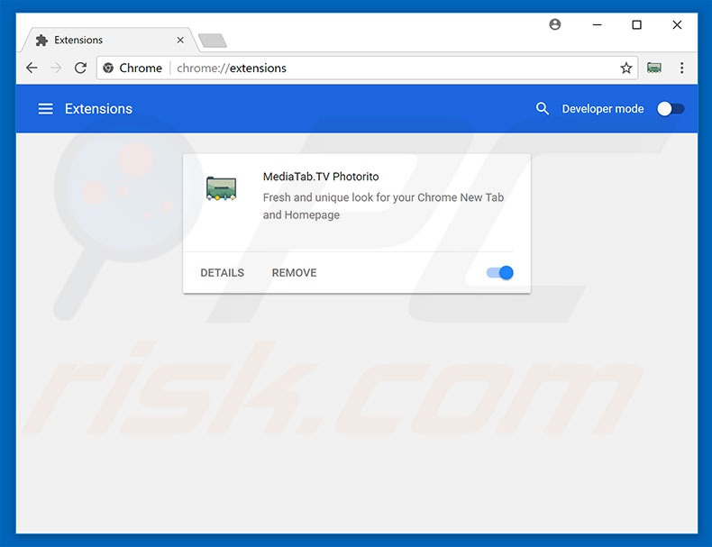 Suppression des extensions reliées à search.mediatabtv.online dans Google Chrome 