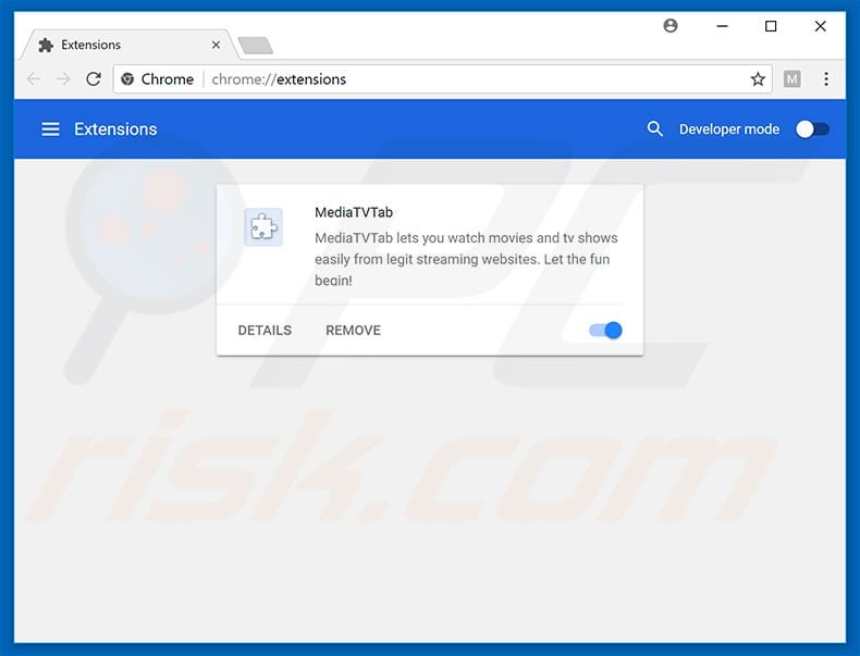 Suppression des extensions escrocs dans Google Chrome étape 2