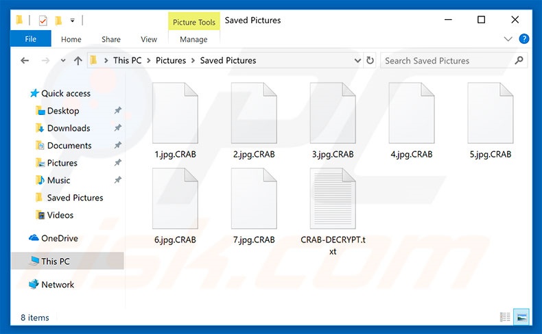 Fichiers encryptés par GANDCRAB 3