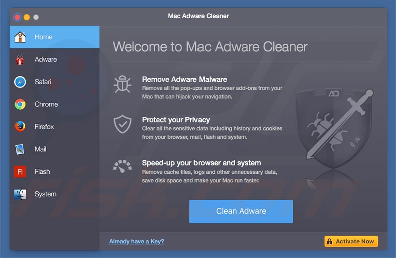 Logiciel de publicité Mac Adware Cleaner 