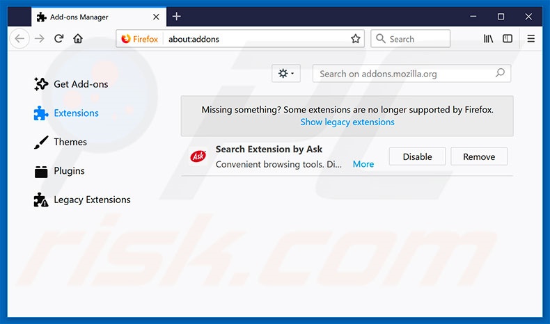 Suppression des publicités Multitimer dans Mozilla Firefox étape 2