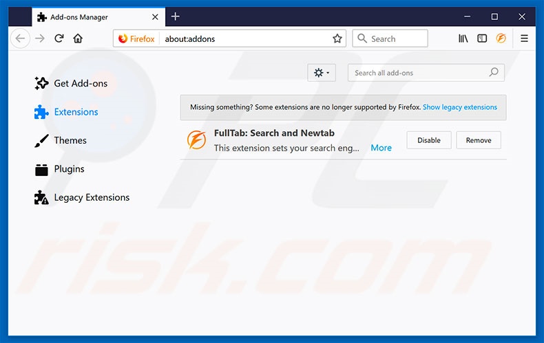Removing my-search.com related Mozilla Firefox extensions