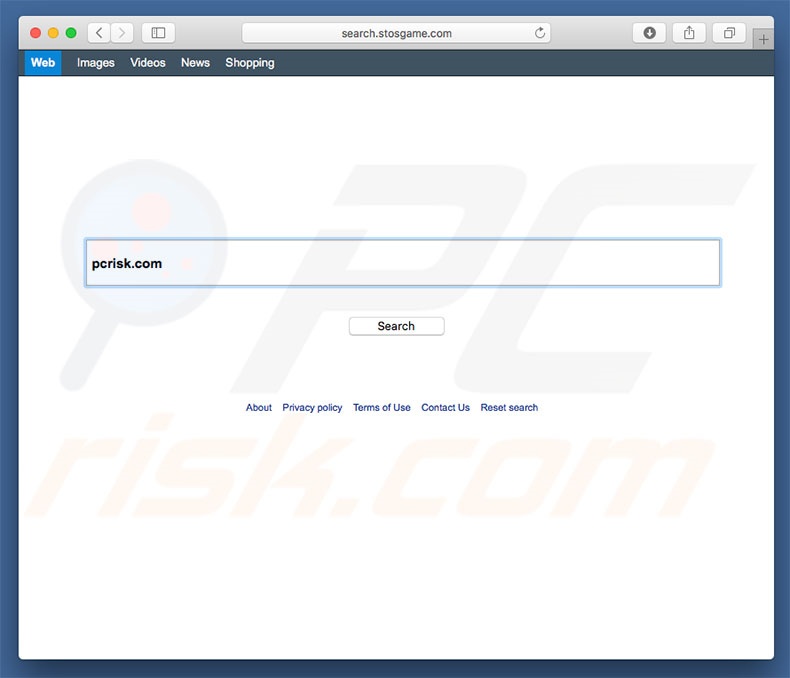 Pirate de navigateur search.stosgame.com sur un ordinateur Mac