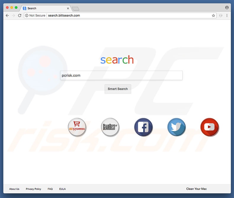 Pirate de navigateur search.bittsearch.com dur un ordinateur Mac