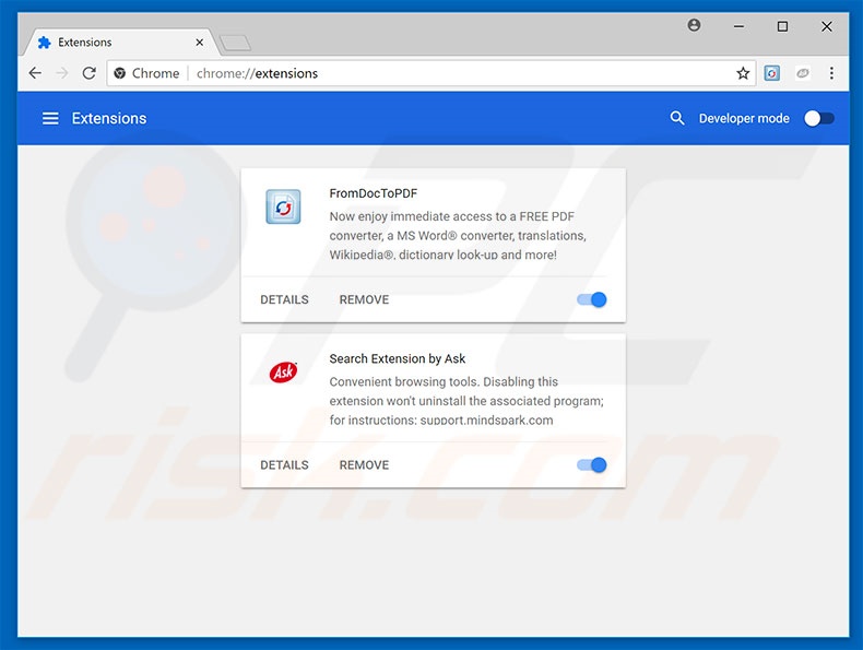 Suppression des extensions reliées à hp.myway.com dans Google Chrome 