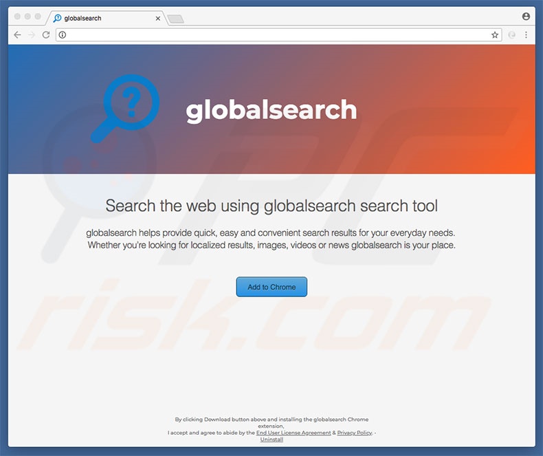 Site web douteux utilisé pour publiciser search.globalsearch.pw