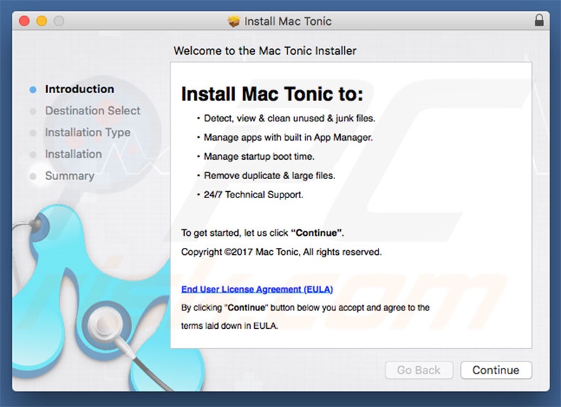 Installateur décevant utilisé pour publiciser Mac Tonic