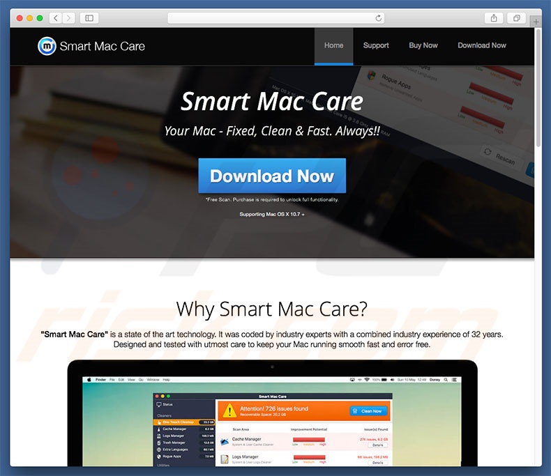 Logiciel de publicité Smart Mac Care 