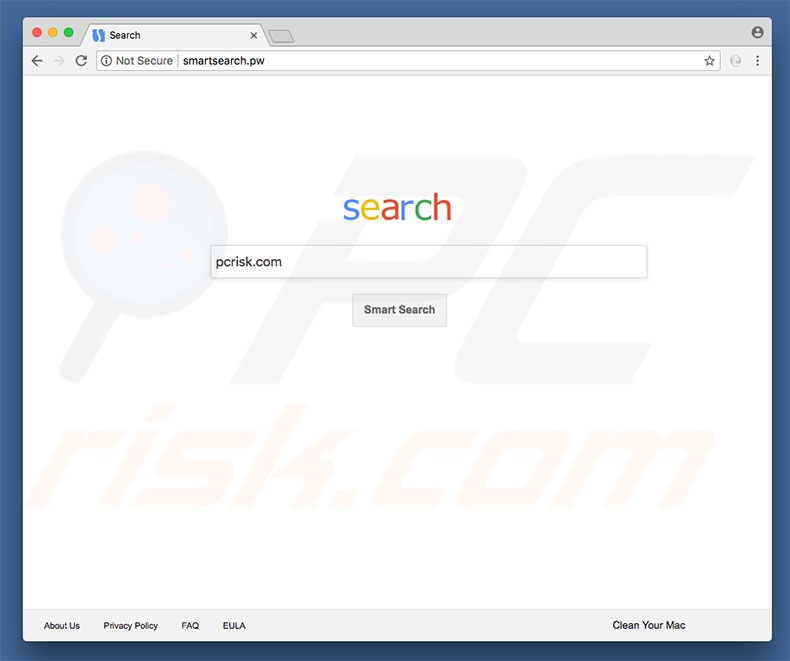 Pirate de navigateur smartsearch.pw sur un ordinateur Mac 