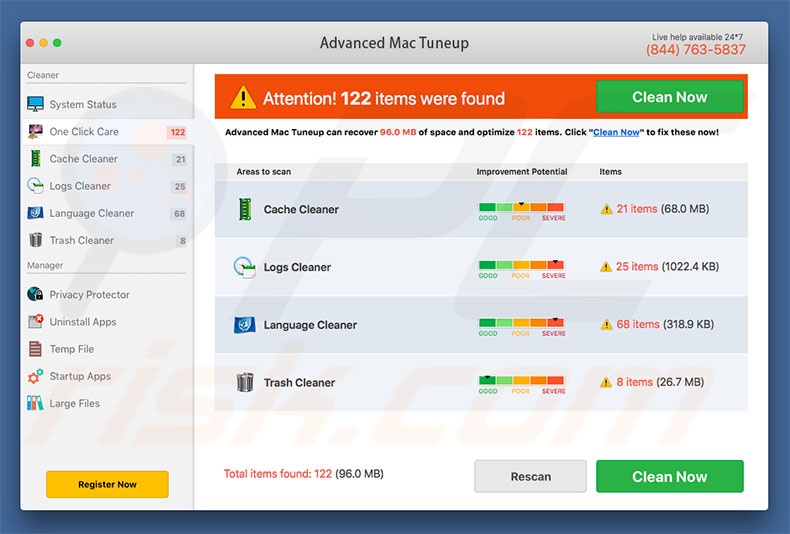 advanced mac cleaner virus