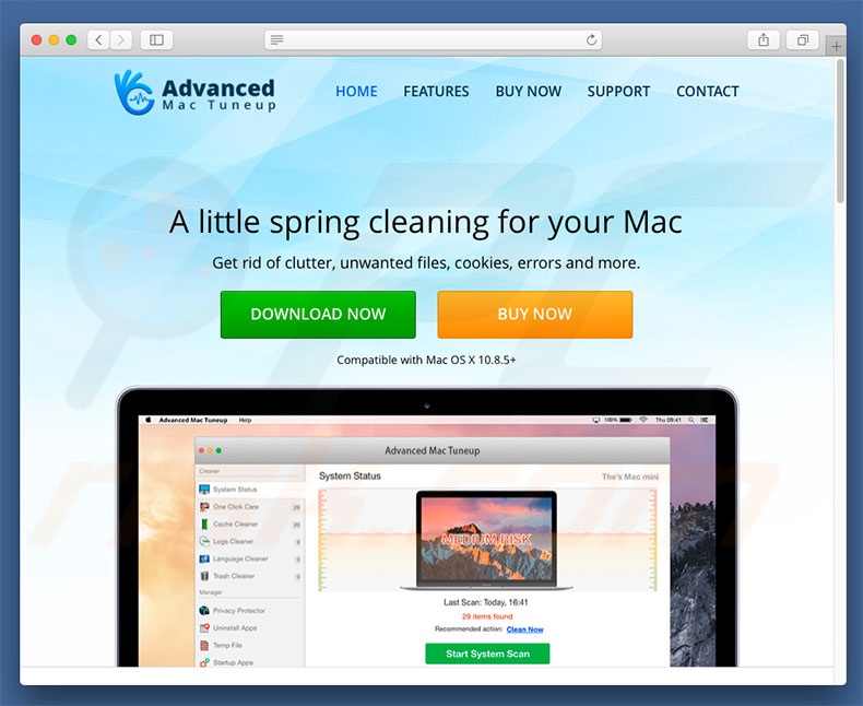 Site web officiel d'Advanced Mac Tuneup